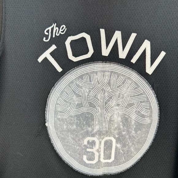 NBA Stephen Curry Jersey Mens Black Yellow The Town #30 Basketball Sports Shirt - Picture 3 of 8